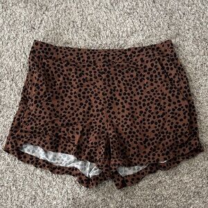 Old Navy Brown and Black Patterned High Waist Shorts